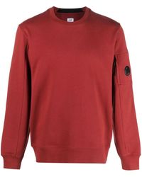 C.P. Company Logo Patch Sweatshirt in Red for Men Lyst Canada
