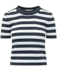 MICHAEL Michael Kors - Striped Crew-Neck T-Shirt - Lyst