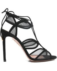 Aquazzura - Fatal Lace-Up Heeled Sandals - Lyst
