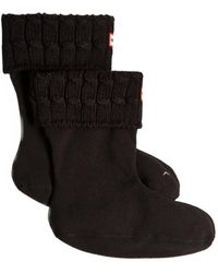 HUNTER - Cable-Knit Cuff Socks - Lyst