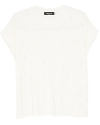 Fabiana Filippi - Bead-Embellished Short-Sleeve Sweater - Lyst