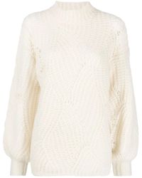 Agnona - Pull En Maille Nervurée - Lyst