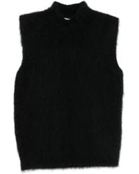 AROVESCIO - Pull Sans Manches À Fini Brossé - Lyst
