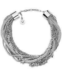 Area - Messy Chain Crystal-Embellished Necklace - Lyst