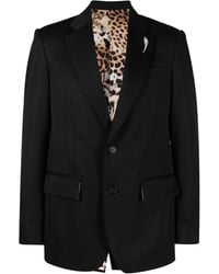 Roberto Cavalli - Single-Breasted Wool Jacket - Lyst