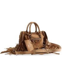 Balenciaga - Small Le City Fringed Tote Bag - Lyst