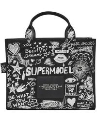 Marc Jacobs - The Medium Punk Scribble Canvas Tote Bag - Lyst