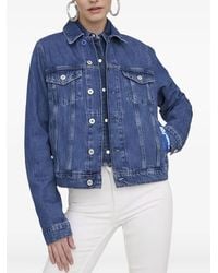 Karl Lagerfeld - Chaqueta vaquera con parche del logo - Lyst
