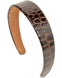 Jennifer Behr - Cruz Embossed-Crocodile Headband - Lyst