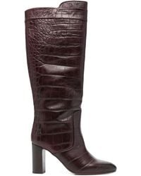 Chie Mihara - 85mm Eybal crocodile-effect block-heel boots - Lyst