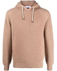 Brunello Cucinelli - Cashmere Ribbed Hoodie - Lyst