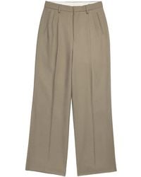 Ami Paris - High-Waisted Pleated Wool Trousers - Lyst