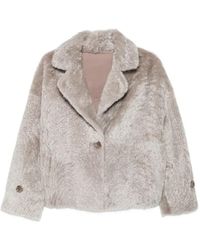 Manzoni 24 - Shearling Button-Up Coat - Lyst