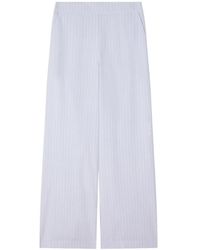 Patrizia Pepe - Pinstripe-Pattern Wide-Leg Trousers - Lyst