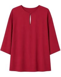 Max Mara - Keyhole-Detail T-Shirt - Lyst