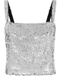 Dolce & Gabbana - Cropped-Top Mit Pailletten - Lyst