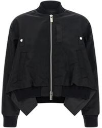 Sacai - Ribbed Asymmetric-Hem Jacket - Lyst