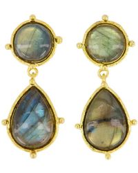 Sylvia Toledano - Boucles D'Oreilles Pendantes 2 Pierres Dots - Lyst