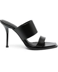 McQueen - 105Mm Leather Sandals - Lyst