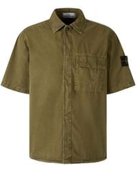 Stone Island - Chest-Pocket Short-Sleeve Shirt - Lyst