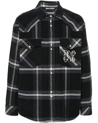 Palm Angels - Checked Cotton-flannel Shirt Jacket - Lyst