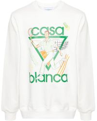 Casablanca - Sweatshirt aus Bio-Baumwolle mit Logo-Print - Lyst