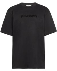 JW Anderson - T-Shirt Met Geborduurd Logo - Lyst