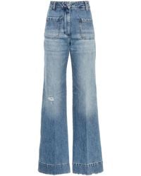 Victoria Beckham - Mujer Jeans Anchos De Denim - Lyst