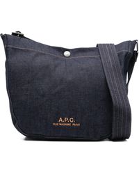 A.P.C. - Denim Shoulder Bag - Lyst
