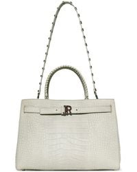 John Richmond - Croc-Effect Studded Tote Bag - Lyst