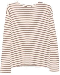 Closed - Striped Cotton Blend T-Shirt - Lyst