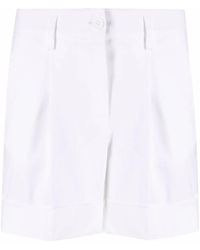 P.A.R.O.S.H. - Turn-Up Hem Cotton Shorts - Lyst