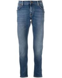 Nudie Jeans - Straight-Leg-Jeans Mit Logo-Patch - Lyst