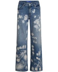 Karl Lagerfeld - Bleached Wide-Leg Jeans - Lyst