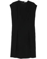 Lanvin - Bow-Detail Pleated Midi Dress - Lyst