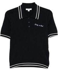 Sporty & Rich - Cable-Knit Short-Sleeve Polo Top - Lyst