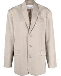 Frankie Shop - Neutral Gelso Oversized Blazer - Women's - Tm/wool/rayon/polyester - Xxs - Lyst