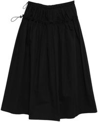 Y's Yohji Yamamoto - Drawstring Cotton Skirt - Lyst