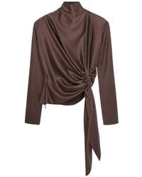16Arlington - Lambro Knotted Silk Top - Lyst