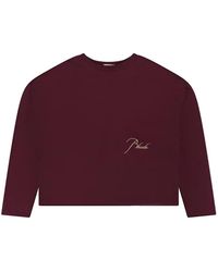 Rhude - Logo-Print Long-Sleeve T-Shirt - Lyst