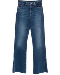 Seven7 - Faded-Effect Flared Jeans - Lyst