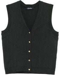 Max Mara - V-Neck Button-Up Vest - Lyst