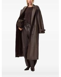 AllSaints - Reed Leren Jas Met Ceintuur - Lyst