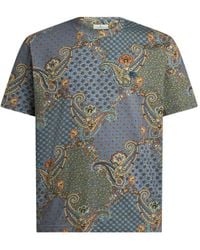Etro - T-Shirt En Jersey De Coton À Motif Paisley Et Cravate - Lyst
