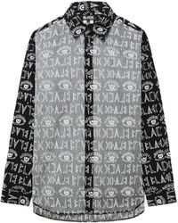 COMME DES GARÇON BLACK - Camicia Con Stampa Grafica - Lyst