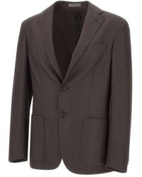 Corneliani - Strukturierter Blazer mit schmalem Revers - Lyst