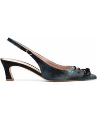 SCAROSSO - Livv Velvet Tartan 55Mm Pumps - Lyst
