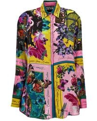 Versace Jeans Couture - Butterfly-Print Panelled Shirt - Lyst