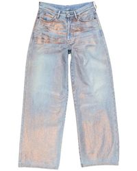 Acne Studios - Ruimvallende Jeans Met Glitter - Lyst