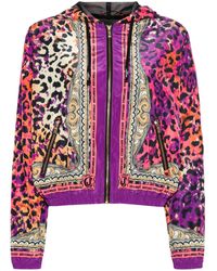 Just Cavalli - Leopard-print Hooded Jacket - Lyst